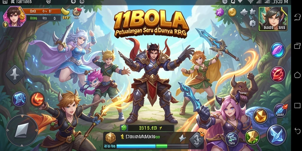 Tampilan gameplay menarik dari 11BOLA yang penuh aksi RPG.