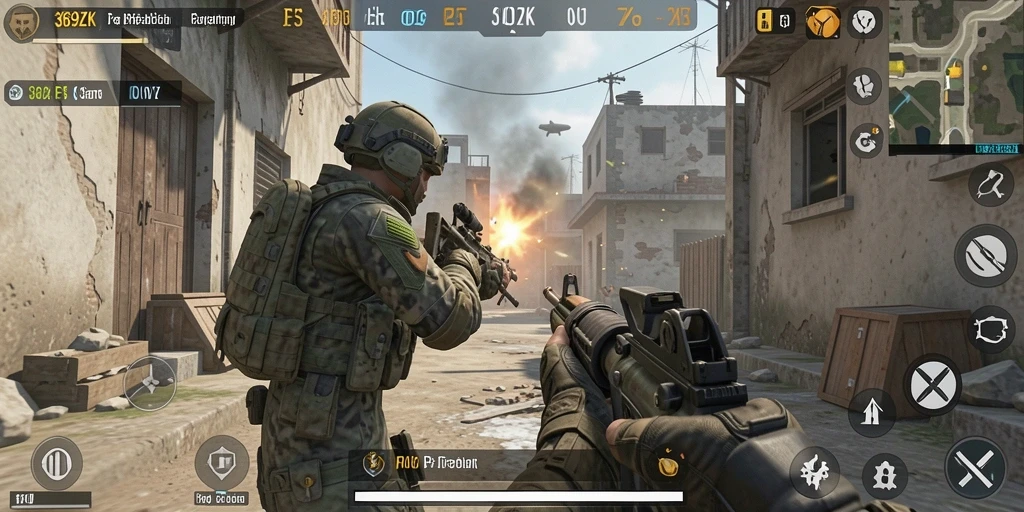 Tampilan gameplay intens dari 369ZK menunjukkan aksi seru FPS.