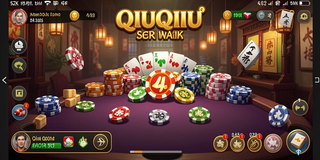 Tampilan gameplay seru dari 5ZK dalam permainan QiuQiu.