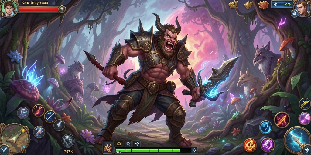 Screenshot dari gameplay 797K menunjukkan momen petualangan seru di dunia fantastis.