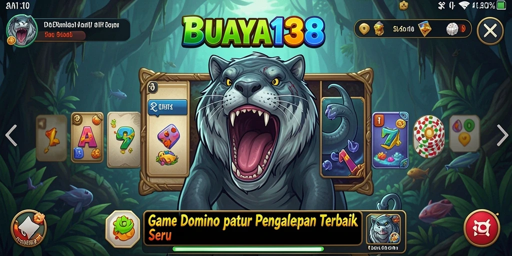 Tampilan gameplay seru dari game domino BUAYA138.