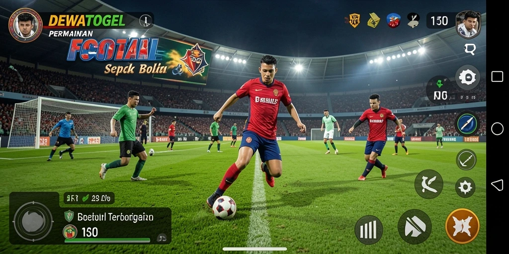 Menampilkan gameplay menarik DEWATOGEL saat pertandingan Football.
