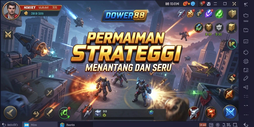 Tampilan gameplay seru dan penuh taktik di DOWER88.
