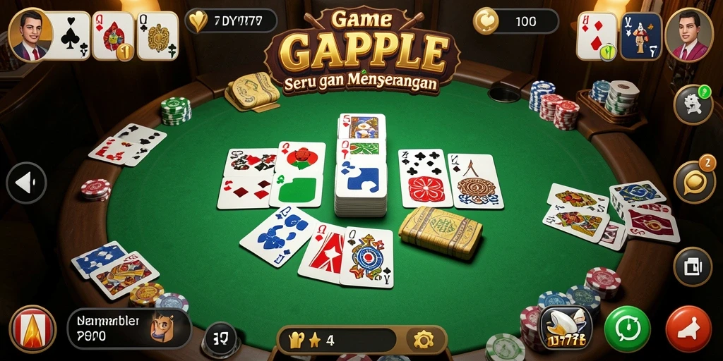 Tampilan gameplay Gaple di DY777 yang memikat dan interaktif.