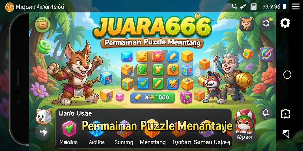 Tampilan atraktif dari gameplay JUARA666 yang menampilkan teka-teki menarik.