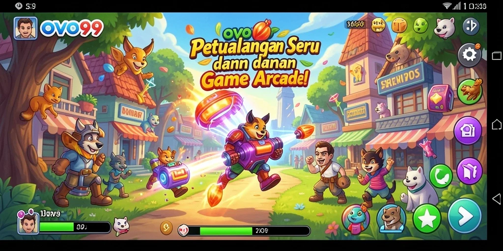Tampilan gameplay OVO99 yang menegangkan dan penuh aksi.