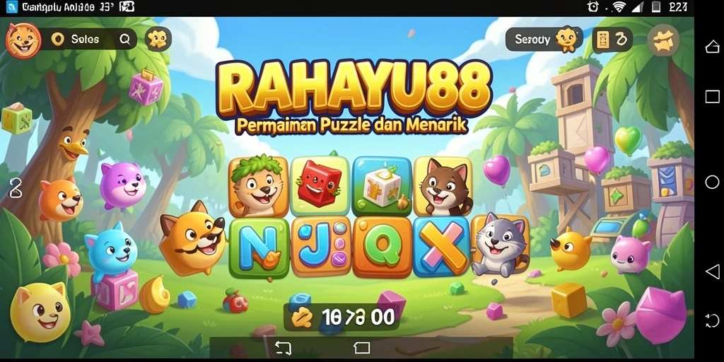 Tampilan permainan RAHAYU88 dengan berbagai level Puzzle yang menarik.