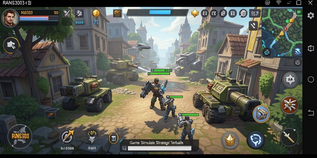 Screenshot menunjukkan gameplay RANS303 yang seru dan strategis.