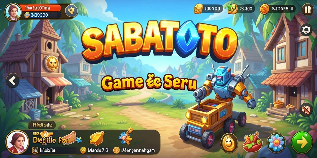 Screenshot gameplay SABATOTO yang menampilkan karakter dan grafis menarik.