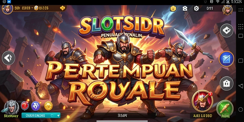 Tampilan gameplay SLOTSIDR yang menegangkan dalam pertempuran royale.