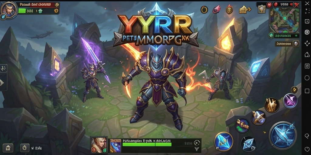 Tangkapan layar utama YYRR menampilkan aksi seru dalam gameplay MMORPG.
